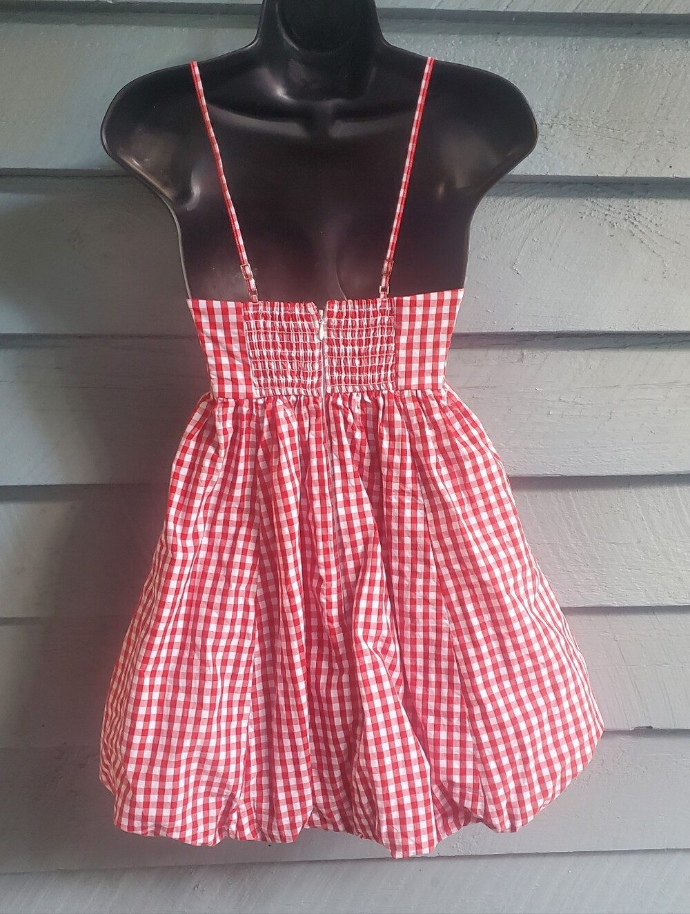 Abercrombie & Fitch Red Gingham Bubble Sundress - Picture 3 of 4